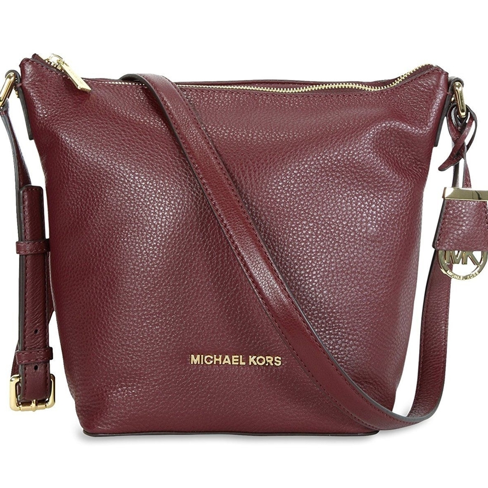 Michael Kors Burgundy Leather Crossbody Bag